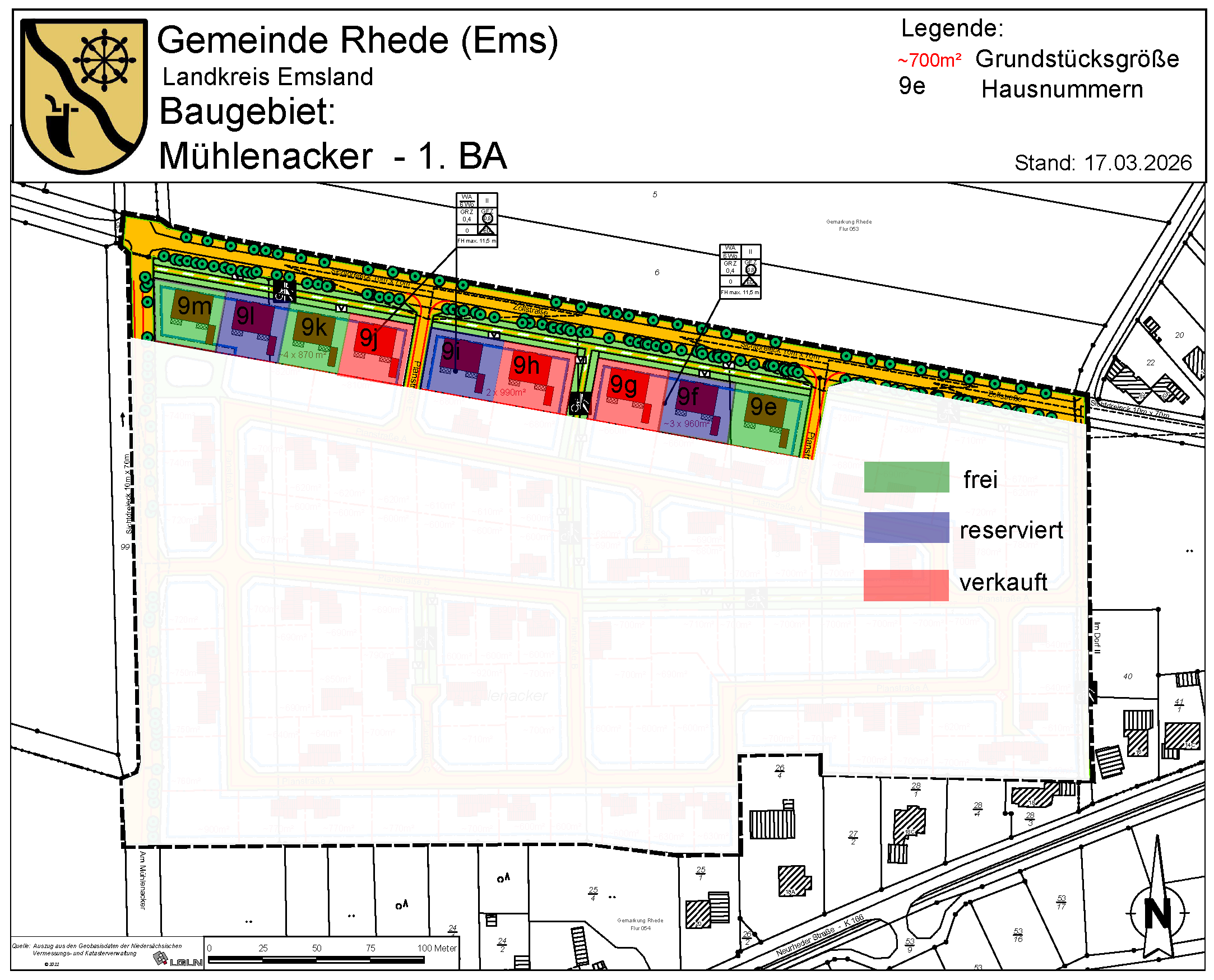 Baugebiet Mühlenacker 1. BA